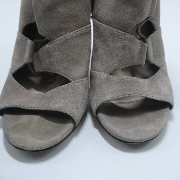 Sam Edelman Palma Suede Sandal Heel Booties LaceUp - Picture 3 of 10